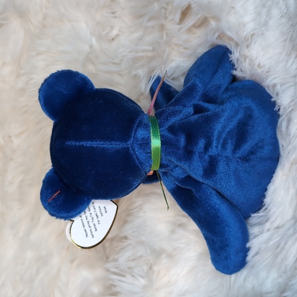 TY Beanie Baby CLUBBY the Royal Blue Teddy Bear - Picture 5 of 10